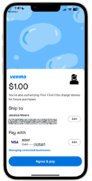 Mobile device scanning QR code
